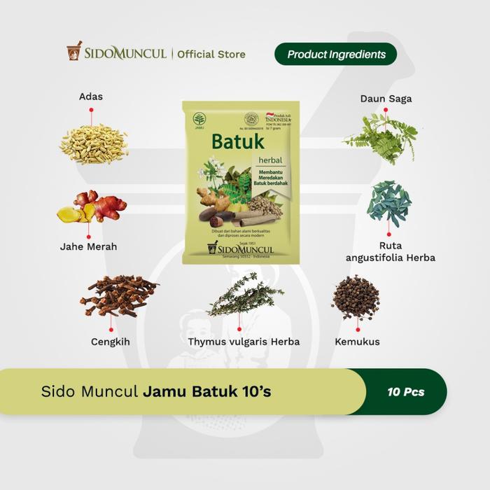 Sido Muncul Jamu Batuk 10's Herbal - Untuk Batuk Berdahak