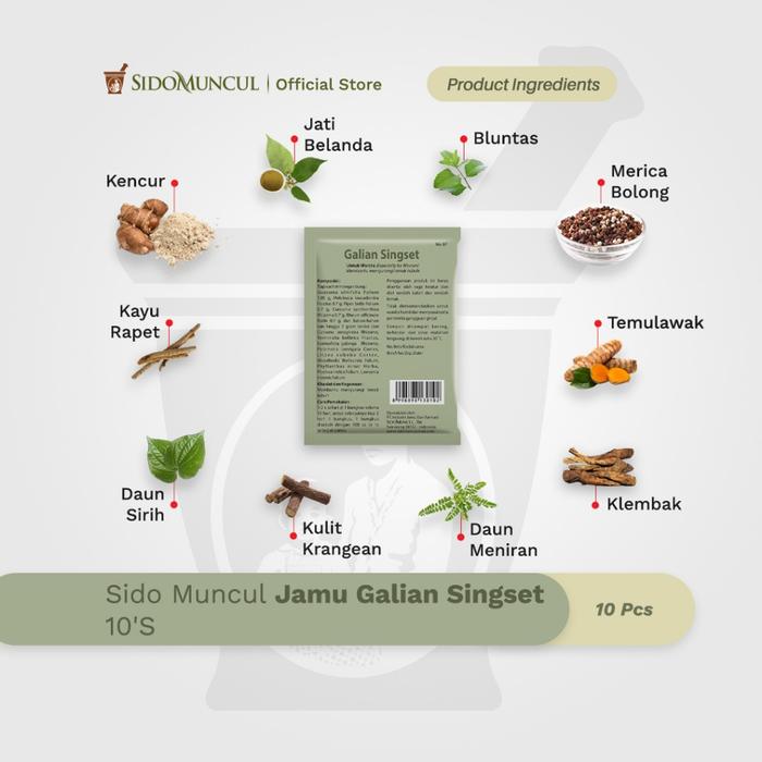 Sido Muncul Jamu Galian Singset 10's - Mengurangi Lemak Tubuh
