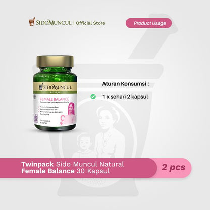 Twinpack Sido Muncul Natural Female Balance 30 Kapsul Kesehatan Wanita