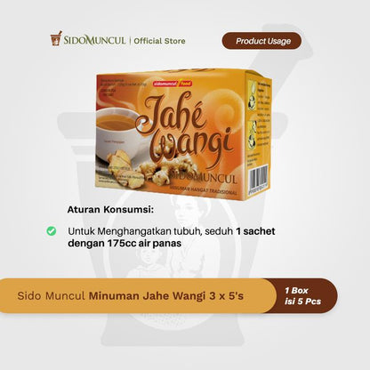 Sido Muncul Minuman Jahe Wangi 3x5's - Membantu Menghangatkan Badan