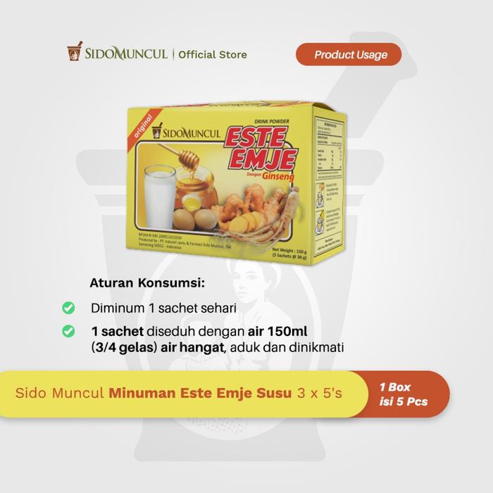 Sido Muncul Minuman Este Emje Susu 3x5's - Menghangatkan Tubuh