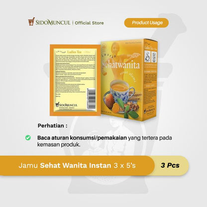Instant Women's Healthy Herbal Drink 3x5's - Immunity & Smooth Blood Circulation
