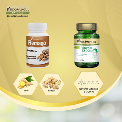Healthy Joints Package - Sido Muncul Natural Remago + Vitamin D3 400 IU