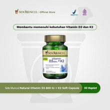 Sido Muncul Natural Vitamin D3 800 IU + K2 Soft Capsule 50 Kapsul
