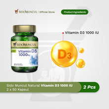 Sido Muncul Vitamin D3 1000 IU for Bone Health, Calcium Absorption, and Autoimmune Support, 2-Pack