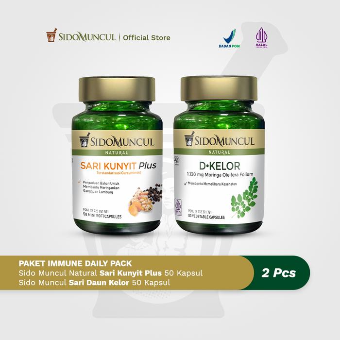 Daily Immune Pack-Sari Kunyit Plus SC 50'k + Sari Daun Kelor 50'k