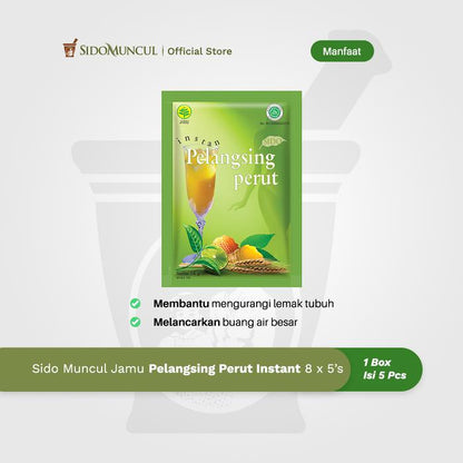 Jamu Pelangsing Perut Instan 8x5's - Membantu Mengurangi Lemak Tubuh