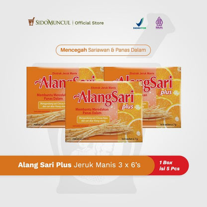 Alang Sari Plus Sweet Orange 3x6's - Prevents Mouth Ulcers & Internal Heat