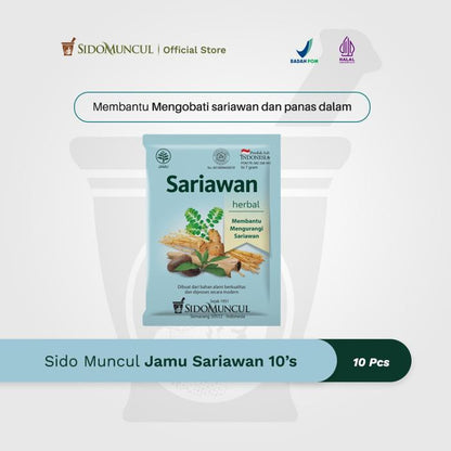 Sido Muncul Jamu Sariawan 10's - Treats Mouth Ulcers and Internal Heat