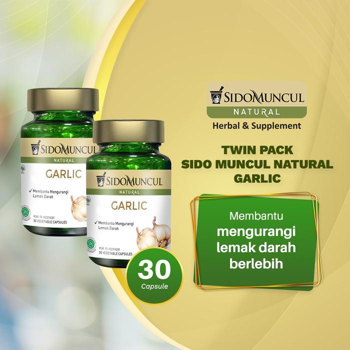 Twin Pack Sido Muncul Natural Garlic 30 Kapsul