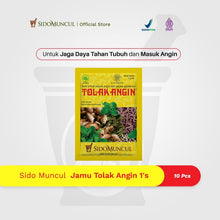 Sido Muncul Tolak Angin Herbal Remedy, 10 Sachets – Relieves Cold-Like Symptoms