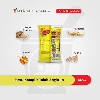 Tolak Angin Complete Herbal Remedy, 20 Sachets—Relieves Cold Symptoms and Clears the Airways