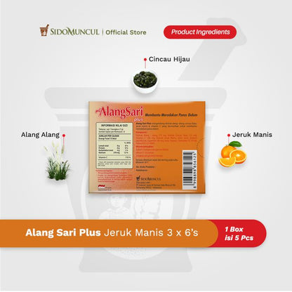 Alang Sari Plus Sweet Orange 3x6's - Prevents Mouth Ulcers & Internal Heat