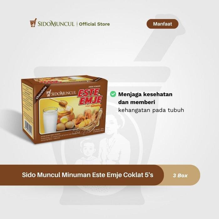 Sido Muncul Minuman Este Emje Coklat 3x5's - Menghangatkan Tubuh