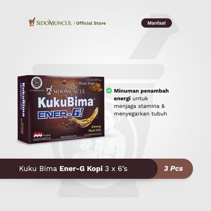 Kuku Bima Ener-G Kopi 3x6's - Minuman Berenergi Penambah Stamina