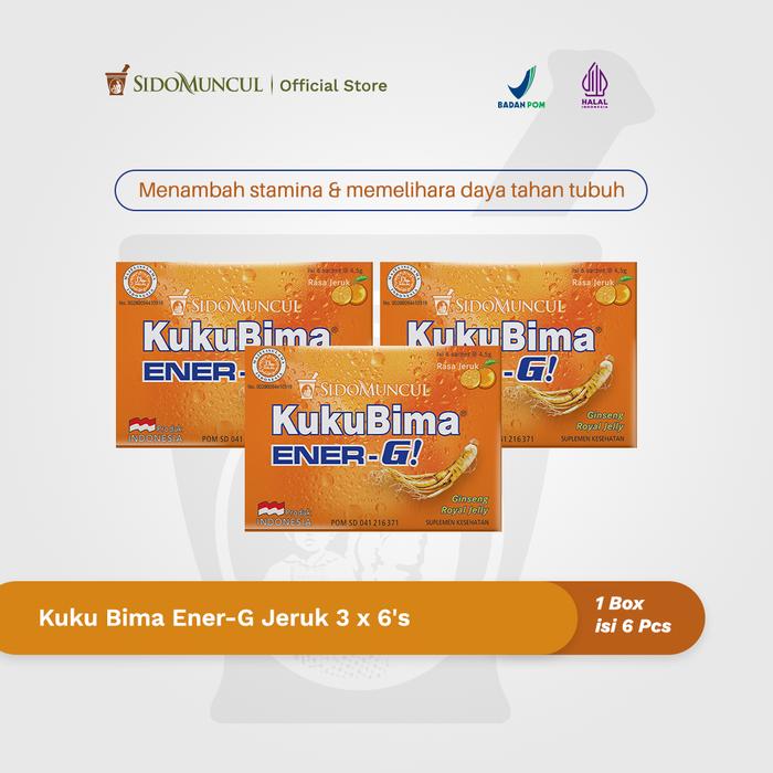 Kuku Bima Ener-G Orange 3x6's - Energy Drink for Stamina Boost