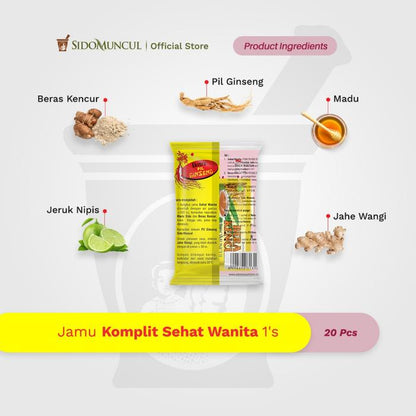 Jamu Komplit Sehat Wanita 20's - Daya Tahan Kencur Ginseng Madu