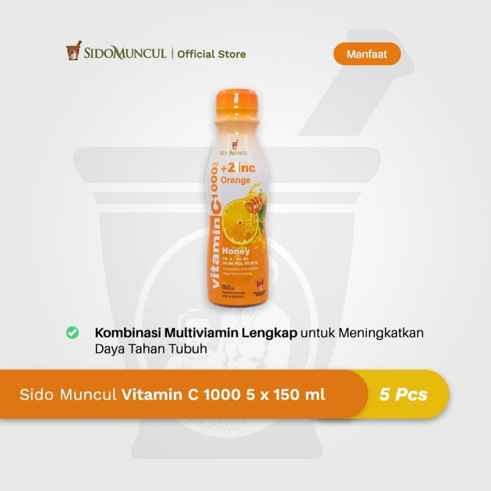 Sido Muncul Vit C1000 5x150 ml Minuman Multivitamin Daya Tahan Tubuh