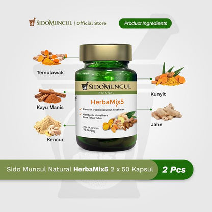 Sido Muncul Natural HerbaMix5 (2 bottles) - Natural Herbal Remedy