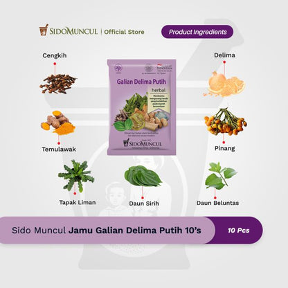 Sido Muncul Jamu Galian Delima Putih 10's - Keputihan Wanita