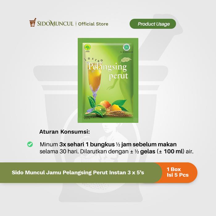 Instant Belly-Slimming Herbal Drink 3x5's - Helps Reduce Body Fat