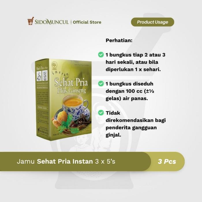 Instant Men's Healthy Herbal Drink 3x5's - Maintains Immune Health