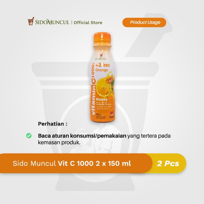 Sido Muncul Vit C1000 2 × 150 ml Multivitamin Drink for Immune Support