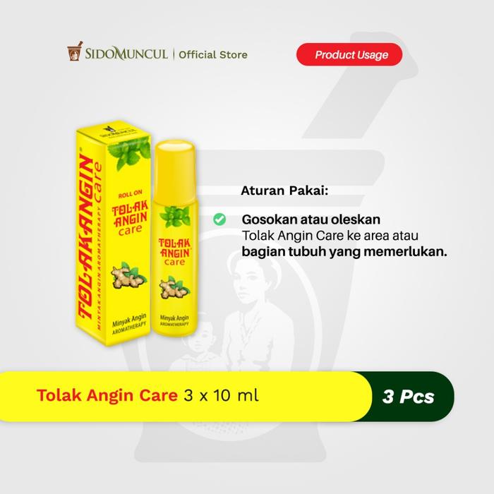 Tolak Angin Care 3x10 ml Minyak Angin Aromaterapi - Hilangkan Gatal