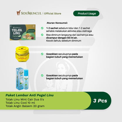 Paket Lembur Anti Pegal Linu-Tolak Linu Mint Cair Cool Balsem
