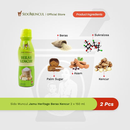 Jamu Heritage Beras Kencur 2x150ml Sido Muncul Pegal Linu Kembung