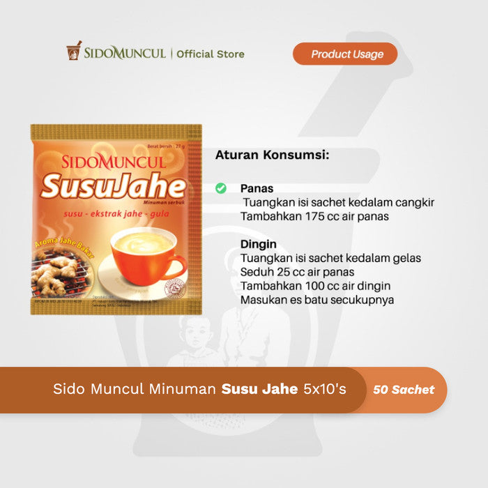 Sido Muncul Ginger Milk Drink 5x10's - Warms the Body