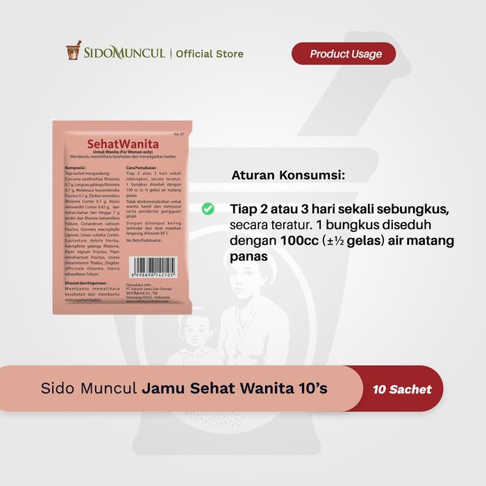 Sido Muncul Jamu Sehat Wanita 10's - Menyegarkan Badan