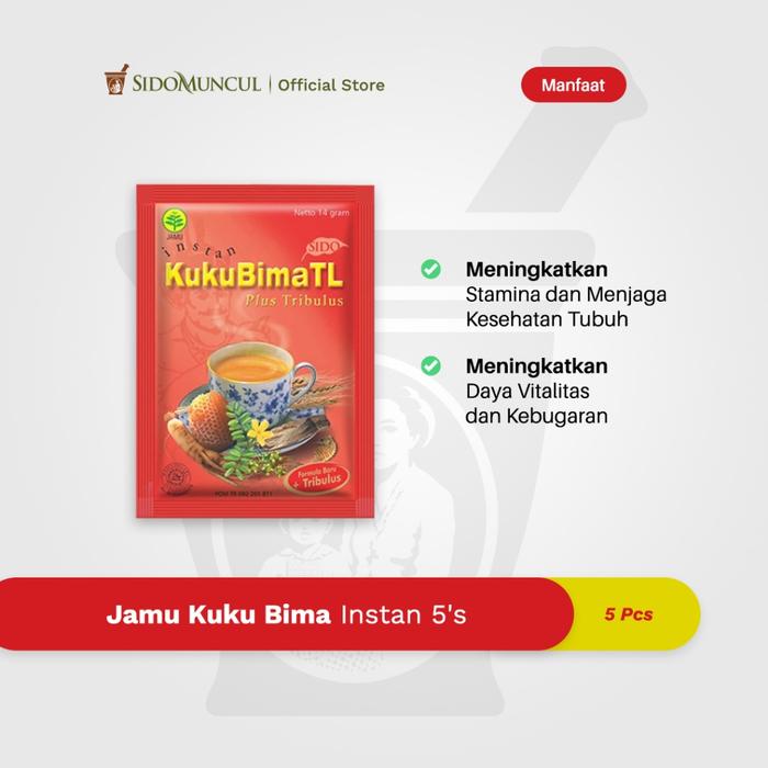 Kuku Bima Instant Herbal Drink 3x5's - Boosts Men's Stamina and Vitality