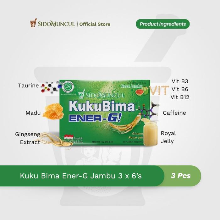 Kuku Bima Ener-G Jambu 3x6's - Minuman Berenergi Penambah Stamina
