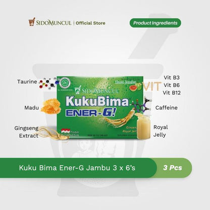Kuku Bima Ener-G Jambu 3x6's - Minuman Berenergi Penambah Stamina