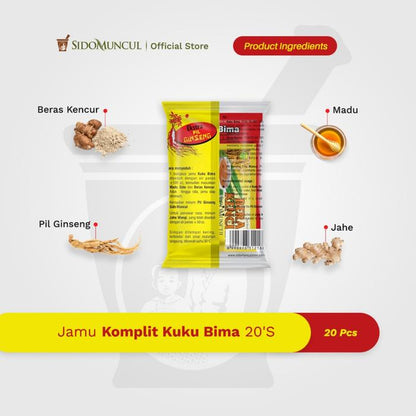 Kuku Bima Complete Herbal Tonic, 20 Sachets — Boosts Men’s Stamina and Vitality