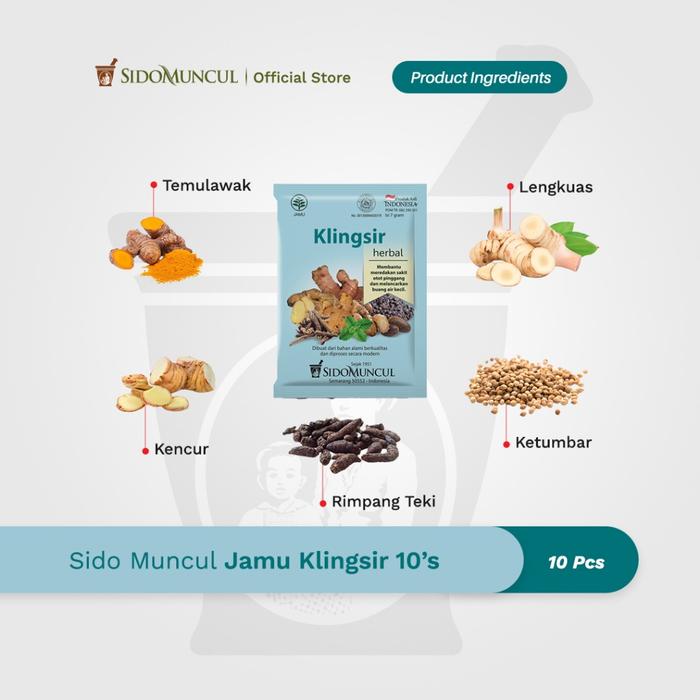 Sido Muncul Klingsir Herbal Medicine, 10 Sachets – Difficulty Urinating, Cold Sweats