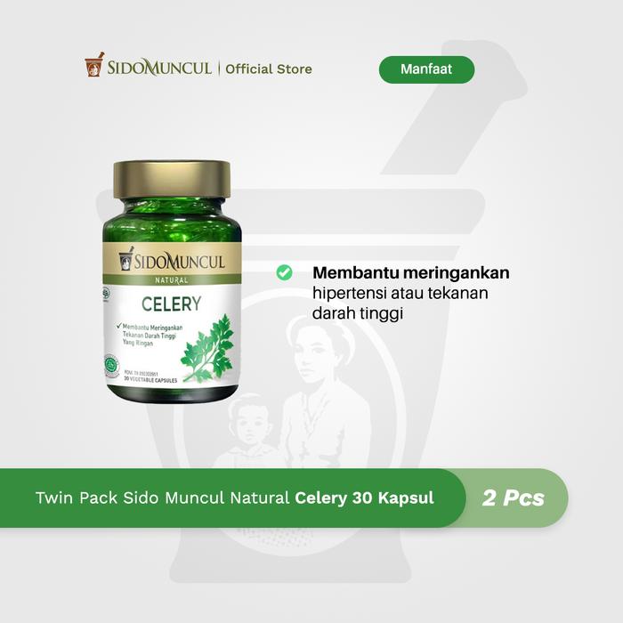 Twin Pack Sido Muncul Celery 30 Kapsul Menurunkan Darah Tinggi