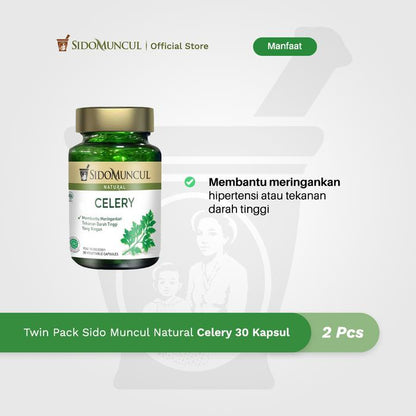 Twin Pack Sido Muncul Celery 30 Kapsul Menurunkan Darah Tinggi
