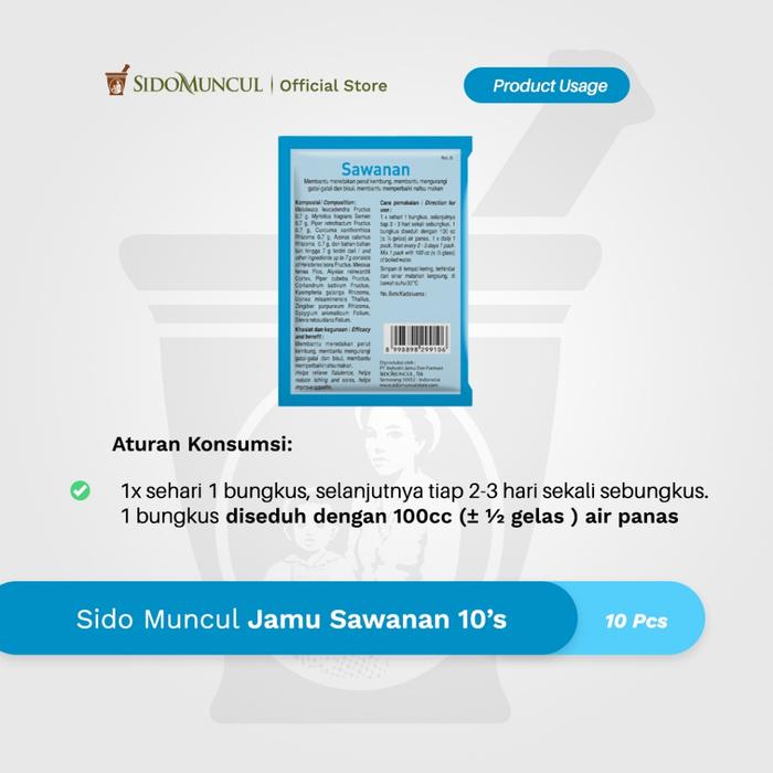 Sido Muncul Sawanan Herbal Remedy, 10 Sachets – for Children and Adults