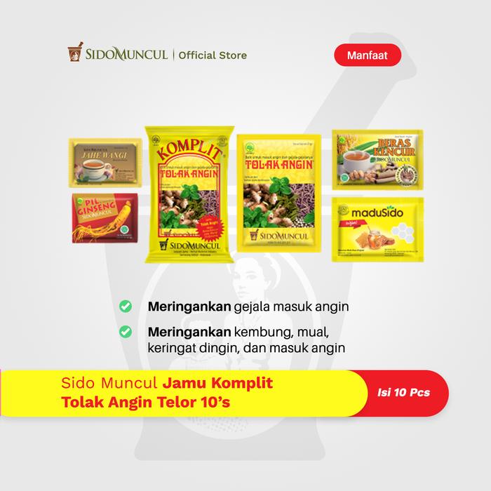 Jamu Komplit Tolak Angin Telor 10's - Mual Kembung Keringat Dingin