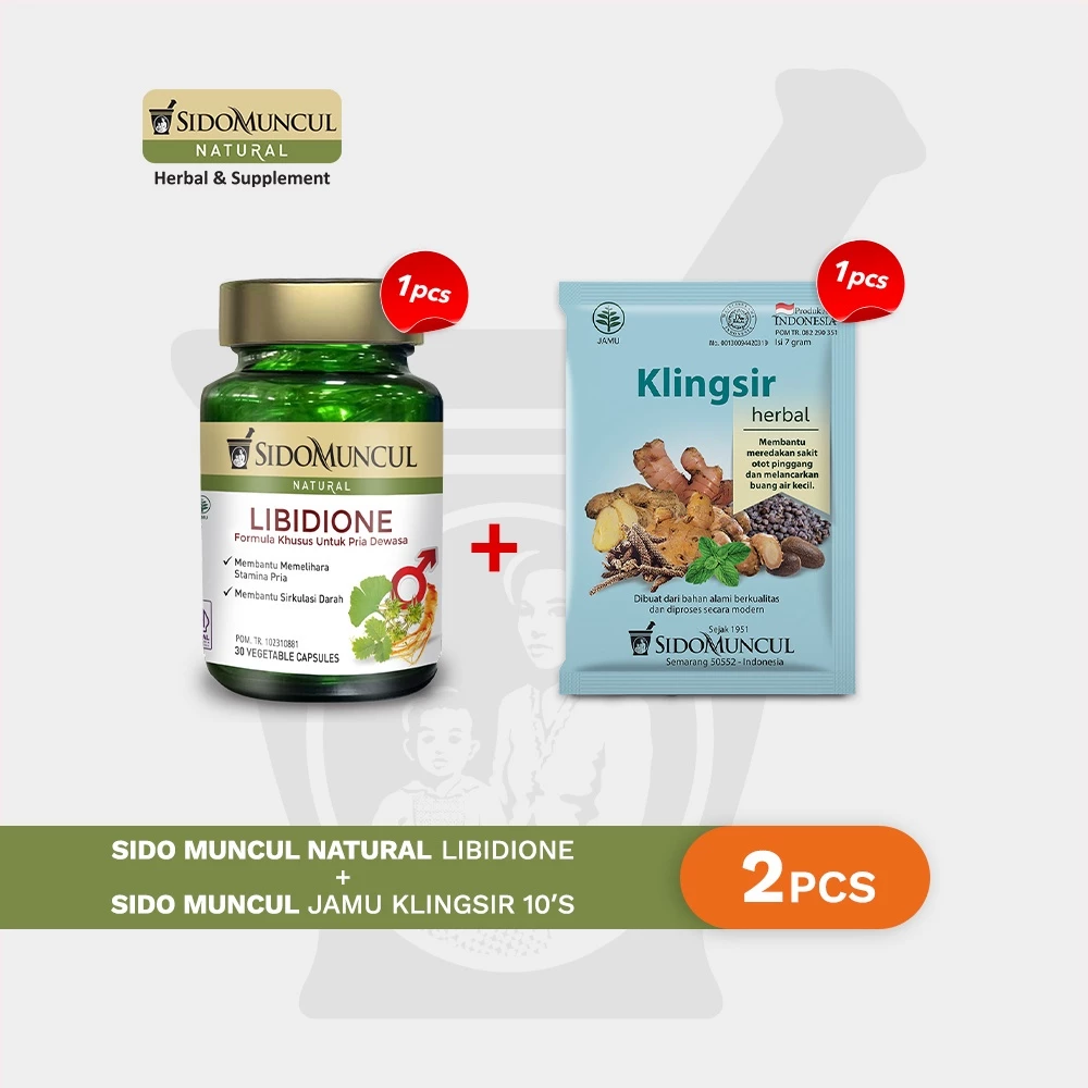 Paket Sido Muncul Libidione 30 Kapsul + Sido Muncul Jamu Klingsir 10's