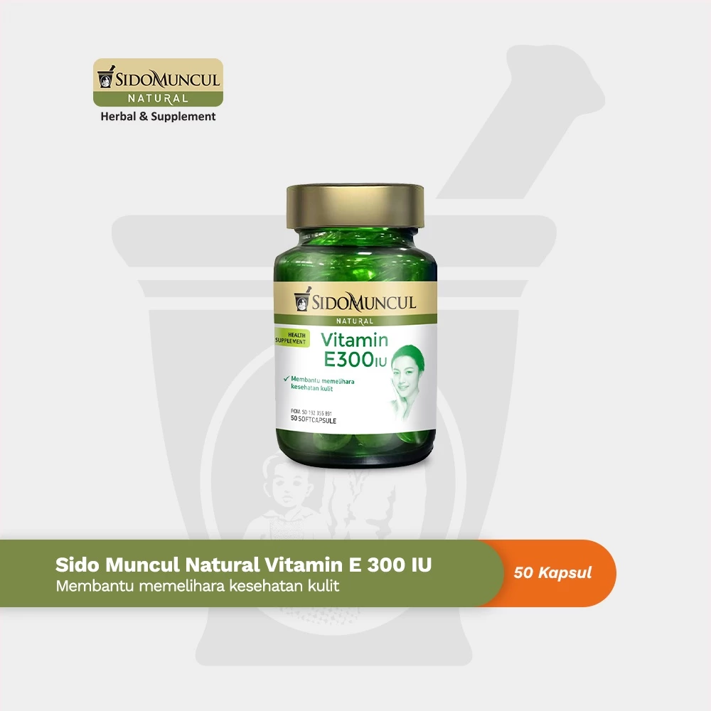 Sido Muncul Natural Vitamin E 300 IU Soft Capsule 50 Capsules + Sido Muncul Jamu Tolak Angin 10's