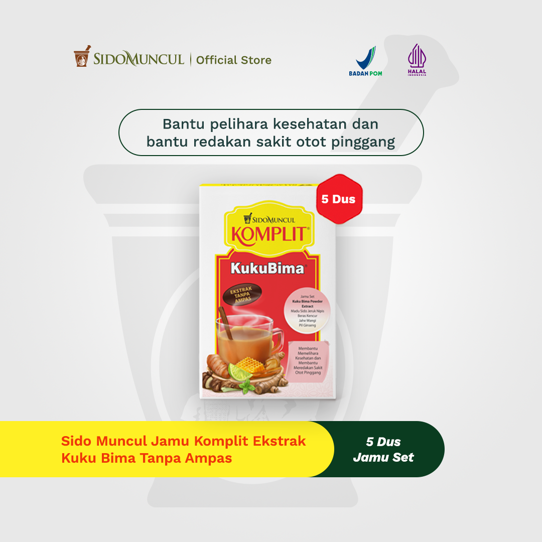Sido Muncul Jamu Komplit Ekstrak Kuku Bima Tanpa Ampas 5 Box - Stamina Pria