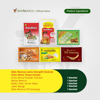 Sido Muncul Jamu Komplit Ekstrak Kuku Bima Tanpa Ampas 5 Box - Stamina Pria