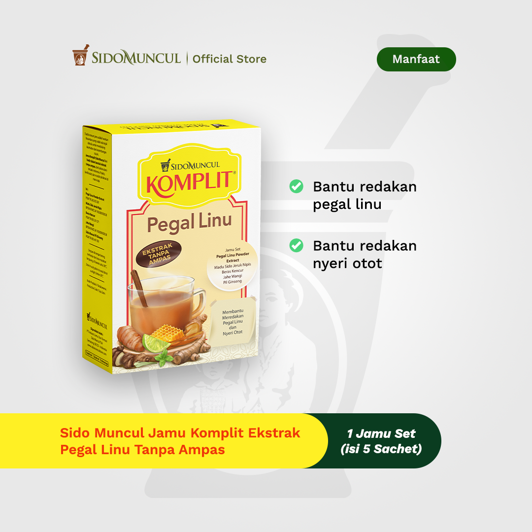 Sido Muncul Jamu Komplit Herbal Extract for Muscle and Joint Pain, Sediment-Free, 10 Boxes - Muscle and Bone Pain
