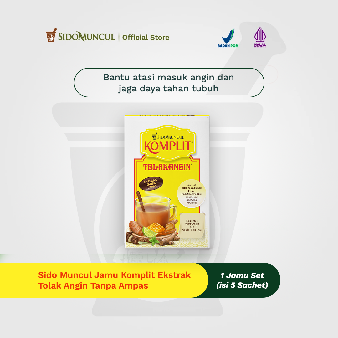 Sido Muncul Jamu Komplit Tolak Angin Extract, Residue-Free, 3 Boxes - Relieves Common Cold Symptoms