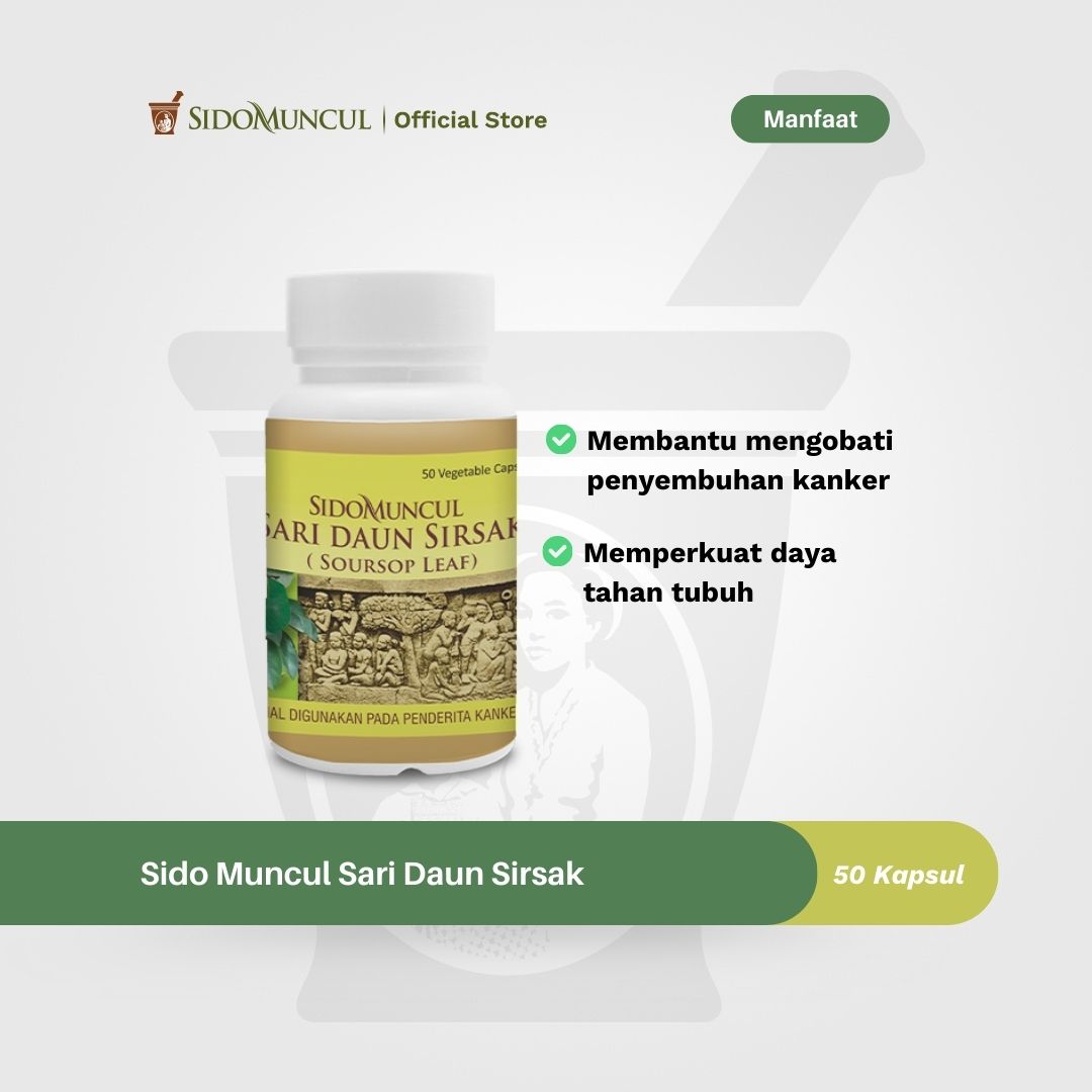 Sido Muncul Sari Daun Sirsak 50's - Helps Maintain Health Conditions for Cancer Patients