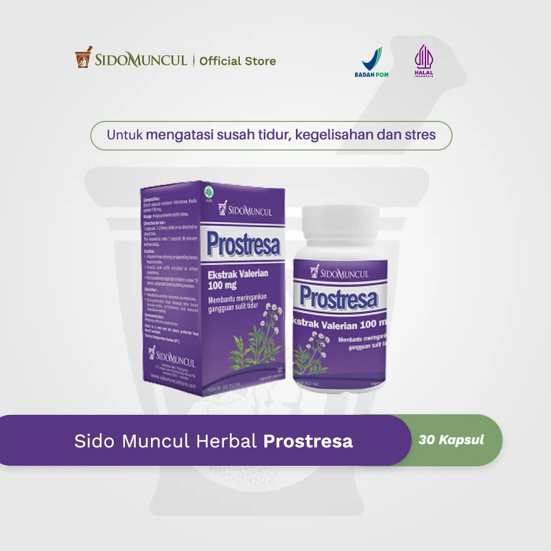 Sido Muncul Herbal Prostresa 30 Capsules - Insomnia Restlessness Stress