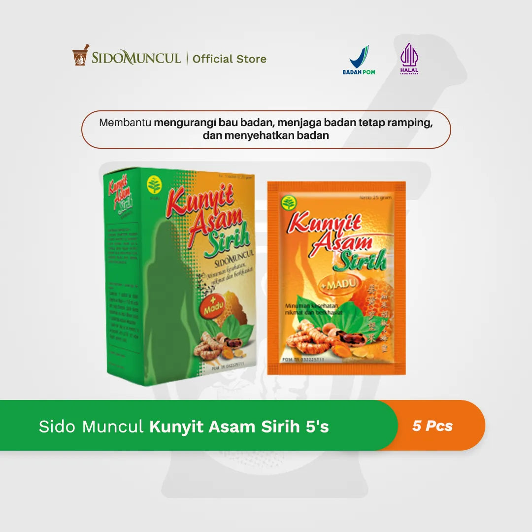 Sido Muncul Minuman Kunyit Asam Sirih 5's - Mengurangi Bau Badan